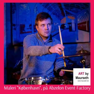 Spillestedet Abzelon Event Factory ligger i Aalborg vestby. Koncerter og events flere gange i ugen. Et udvalg af mine malerier kan ses i lokalet frem til midt marts-23