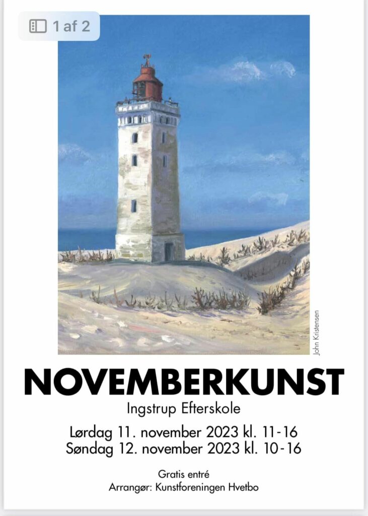 Novemberkunst 2023 11 og 12 november, en gruppeudstilling, med kunstforeningen Hvetbo