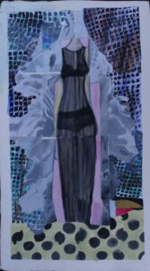 "Joy" Collage i glas og ramme