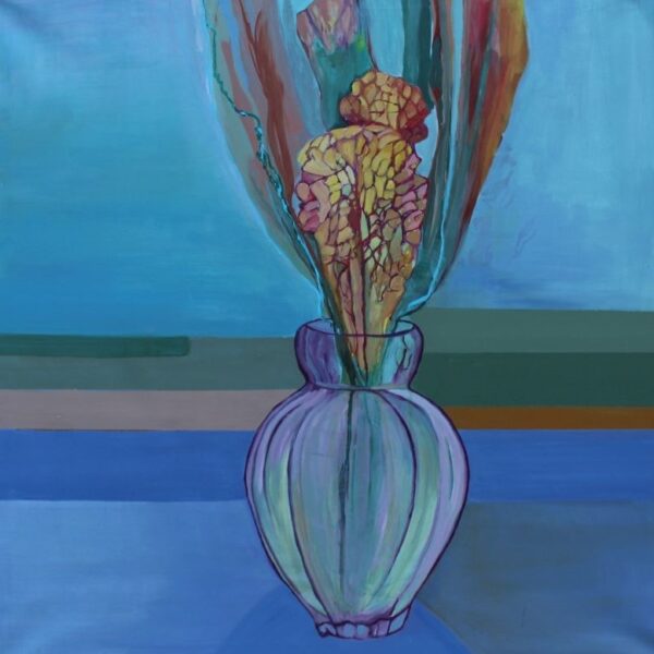 "Blomsterhilsen" Akryl 100 x 100